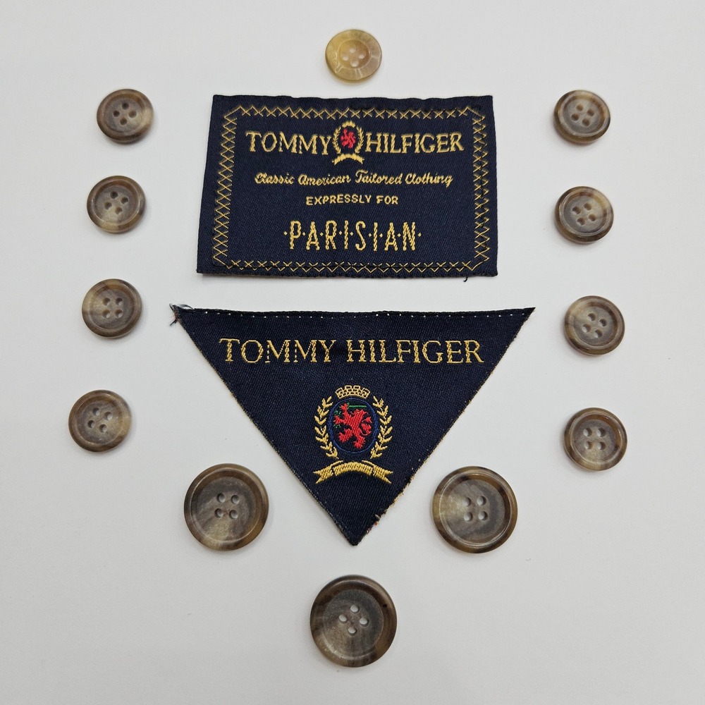 Tommy Hilfiger Beige/Tan Swirl Replacement Suit Blazer Buttons Set of 12 Marbled